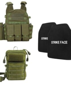 Royal Empire Tactical Gear Vest with Pouches and (UHMWPE) Ballistic Plates - Military Green