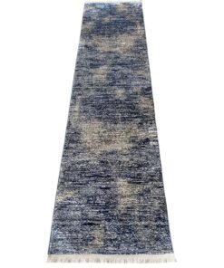 Royal Rugs - Blue Beige Modern Classic Passage Runner Rug - 300 x 80 cm