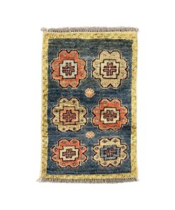 ROYAL RUGS Blue Woolen Handmade Small Rug - 90 x 60 cm