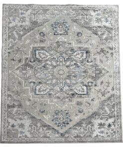 Royal Rugs - Classic Grey Floral Turkish Carpet - 230 x 160 cm