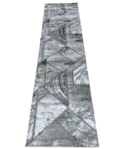 Royal Rugs - Cream Green Modern Passage Rug - 300 x 80 cm