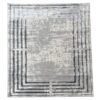 Royal Rugs- Grey Border Lines Modern Turkish Soft Rug - 230 x 160 cm