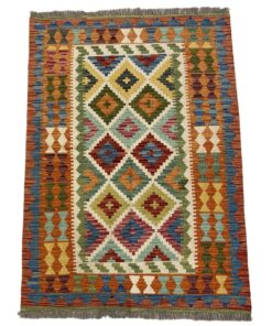 Royal Rugs - Hand Knotted Vibrant kilim Chobi Rug - 145 x 100 cm
