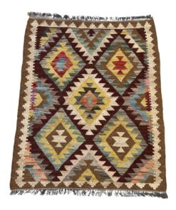 Royal Rugs - Handmade Brown Kilim Chobi Rug - 104 x 82 cm