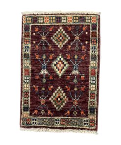 ROYAL RUGS Maroon Small Handmade Doormat Rug