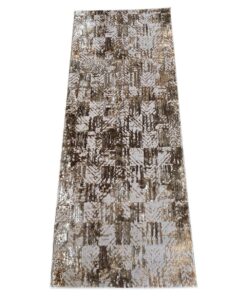 Royal Rugs - Modern Brown Gold Turkish Passage Rug - 200 x 80 cm