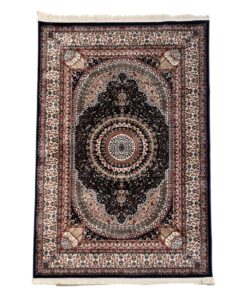 Royal Rugs Navy Beige Floral Small Rug - 120 x 180 cm