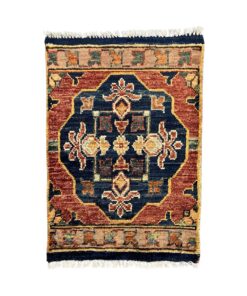 ROYAL RUGS Orange, Blue Handmade Small Rug - 60 x 40 cm