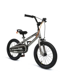 Royalbaby Freestyle7 Silver/Grey - 16'' Kids Bicycle - New Gen - Boys & Girls