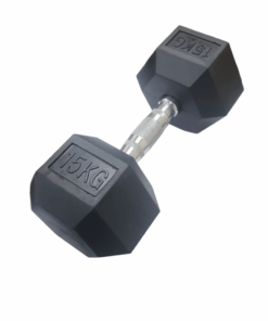 Rubber Dumbbells - Hexagon (SINGLES) - 25 kg
