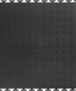 Rubber Interlocking Pvc Rubber Floor Tile-Garage Mats 50cm (10-Tiles)-Black