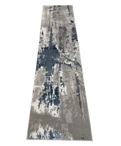 Rugs Abstract Style Machine Made Runner/Rug - Grey Blue - 300 x 80 cm
