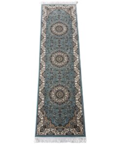Rugs and Decor / Persian Style Floral Sky Blue Runner Rug - 300 x 80 cm