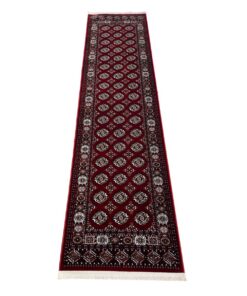 Rugs Persian Floral Bokhara Style Runner Rug - Red/Beige - 300 x 80 cm