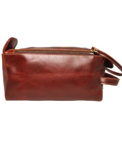 Rwenzori Deluxe Genuine Full Grain Crazy Horse Leather Toiletry Bag