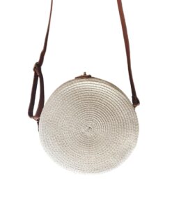 S-Cape Round Rattan Straw Bag - Natural
