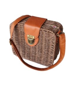 S-Cape Square Wicker Bag - Brown