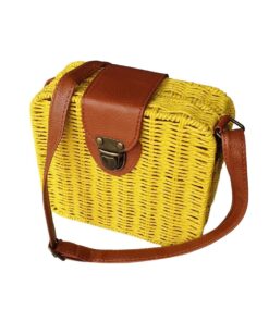 S-Cape Square Wicker Bag - Yellow