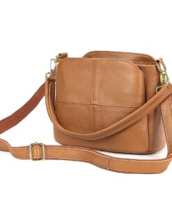 SA Classy Genuine Leather Fashion Crossbody Handbag Shoulder Bag 7363 - Brown