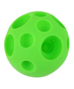 Safety Soft Honeycomb Shape Dog Chew Toy Squeaky Ball Food Toy For Dogs - Green