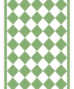 Sage Green PVC Geometric Rectangular Rug - Iza
