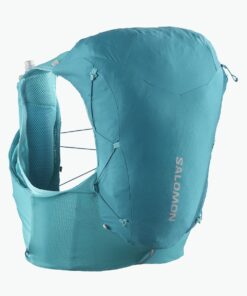 Salomon Adv Skin 12 Set Hydration Pack with Flask - Unisex - TAHITIAN TIDE/PEACOCK BLUE - L