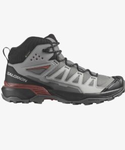 Salomon Men's GTX X ULTRA 360 Mid Hiking Boots - PEWTER/BLACK/BURNT HENNA - UK 13.5