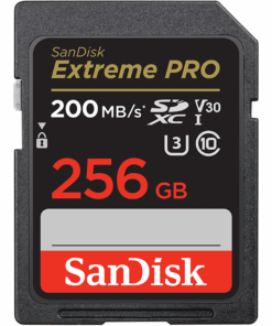 SanDisk Extreme Pro SD UHS I 256GB Card for 4K Video 200MB/s Read & 140MB/s Write