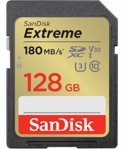 SanDisk Extreme SD UHS I 128GB Card 100MB/s Read & 60MB/s Write