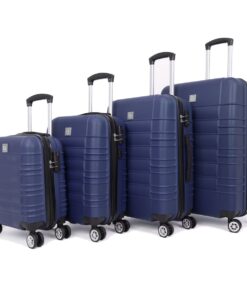 Santorini Luggage Suitcases Hardshell Spinner Set - Navy
