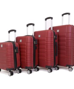 Santorini Luggage Suitcases Hardshell Spinner Set - Red
