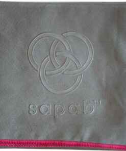 Sapab Mega Microfiber Beach Towel - Grey / Magenta