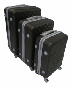Sastro Quality Hard Shell TIZ Type Suitcase - 3 Piece Set - Black