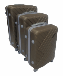 Sastro Quality Hard Shell TIZ Type Suitcase - 3 Piece Set - Coffee