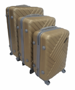Sastro Quality Hard Shell TIZ Type Suitcase - 3 Piece Set - Gold