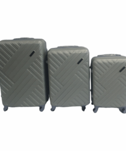 Sastro Quality Hard Shell TIZ Type Suitcase - 3 Piece Set - Silver
