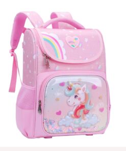 SBP-9388-, High Quality 3D Unicorn Small Pre-school Backpack - Pink