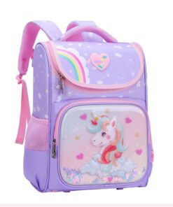 SBP-9388-, High Quality 3D Unicorn Small Pre-school Backpack - Purple
