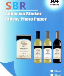SBR A4 Self Adhesive Glossy Sticker Photo Papers - 150gsm - 50 Sheets