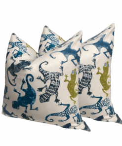 Scatter - Gecko Print - 55 x 55cm - Set of 2 - Navy Gecko