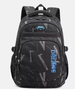 School Bags Orthopedic Waterproof Backpack Student High School - BlackBlue