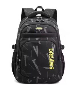 School Bags Orthopedic Waterproof Backpack Student High School - BlackYellow