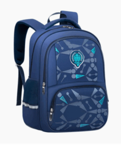 School bags Orthopedic Waterproof school backpack Student High School - NavyBlue
