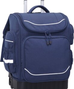 School Mate® Hard Base Ripstop Polyester XL Trolley Back Pack NAVY S-2981