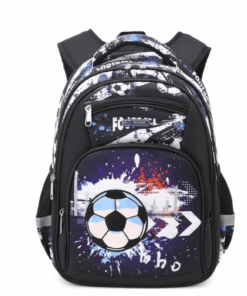Schoolbags Cartoon Print Waterproof Large Capacity Kids Backpacks - Black