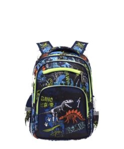 Schoolbags Cartoon Print Waterproof Large Capacity Kids Backpacks - NavyBlue