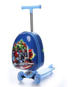 Scooter with Suitcase for Kids has LED Lit Wheels -(2 in 1- size:16 inches) - Incredible Hulk