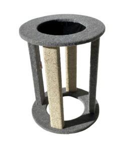 Scratzme - Drummock Premium Scratching Post - Light Grey & Black