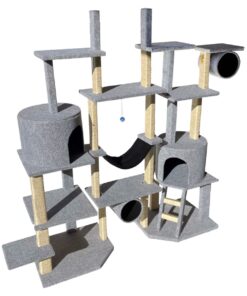 Scratzme - Hotel Califurnia Premium Scratching Post - Light Grey & Black