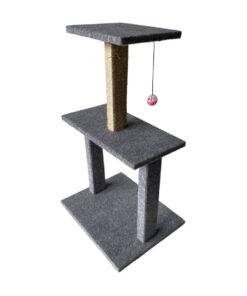 Scratzme - Kitty Condo Premium Scratching Post - Light Grey & Black